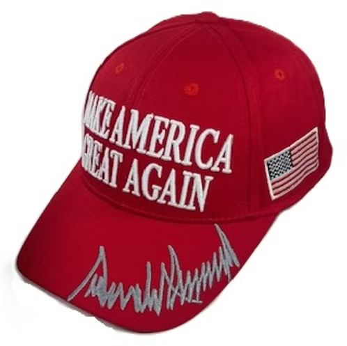 Make America Great Again 45/47 Silver Signature Cap